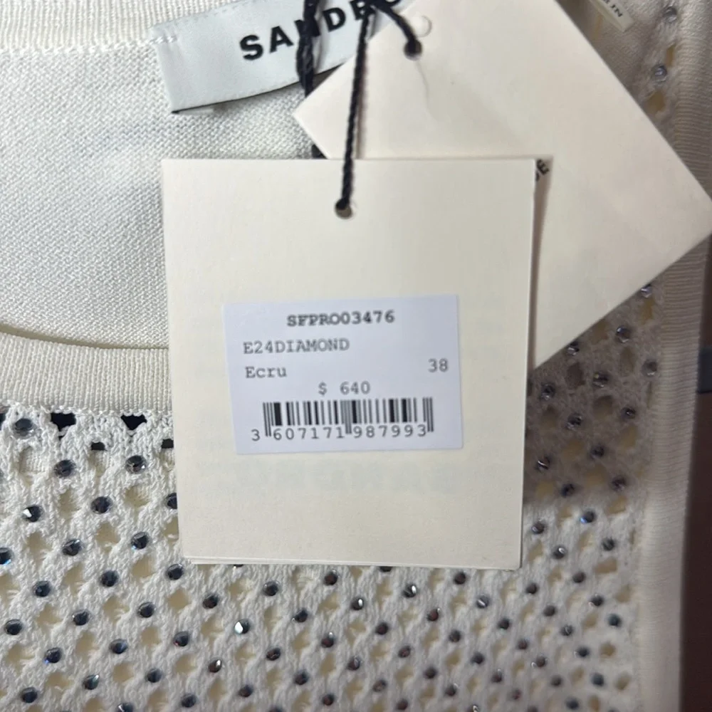 Sandro Rhinestone-Embellished Knitted Maxi Dress - Picture 9 of 9